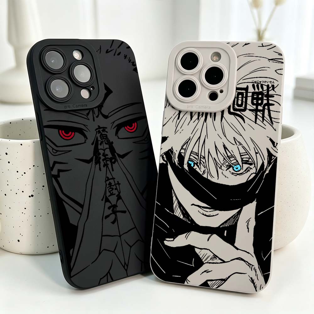 Phone Case Anime - Cover in Silicone Anime Jujutsu Kaisen